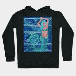 Gemma aqua mermaid by Renee Lavoie Hoodie